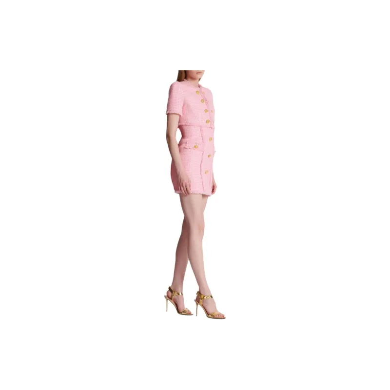 BALMAIN SS24 Jackets Coats Women's Pink-3