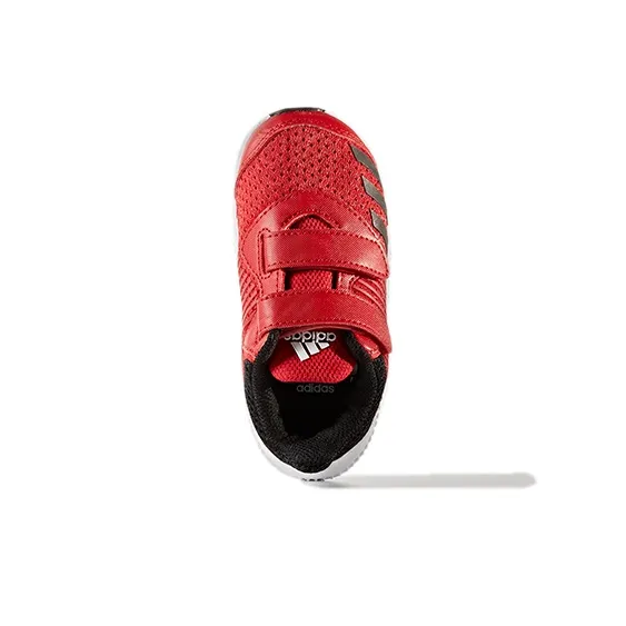 Adidas Fortarun CF I Abrasion Resistant Low Top Toddler Shoes Red Black Infant And Toddler-4