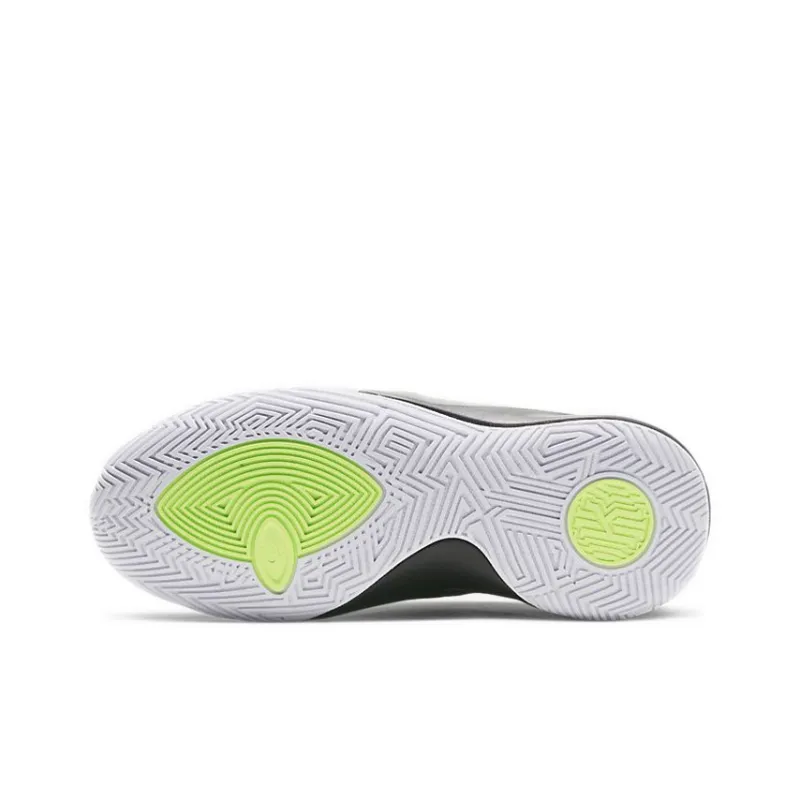 Nike Flytrap 3 Slip Resistant Cushioning Wear Resistant Low Top Children's Basketball Shoes Black White Green Teenagers-5