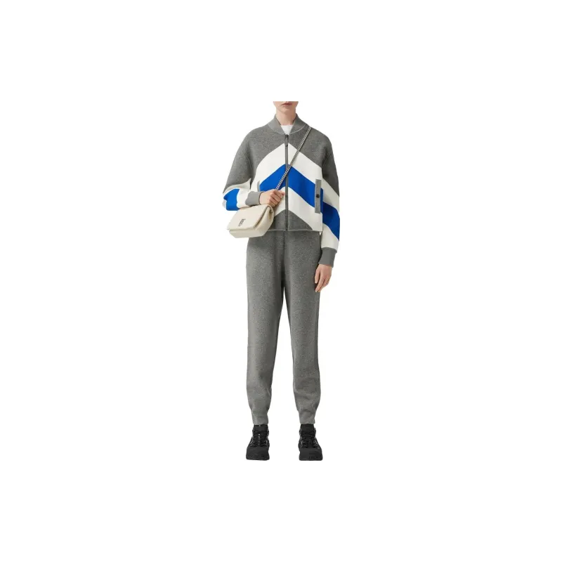Burberry SS23 Knitted Sports Pants Women's Gray-1
