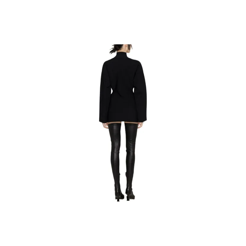 Balenciaga Women's Hourglass Turtleneck Sweater Black-2