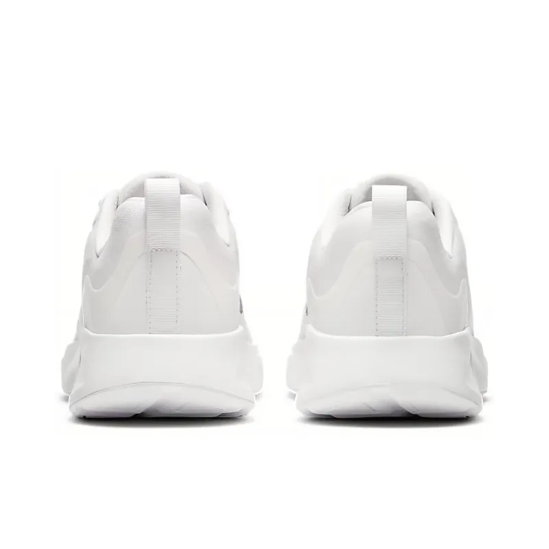 Nike Wearallday Cushioning Anti-Slip Wear-Resistant Breathability Low-Top Kids' Running Shoes White Teenagers-4
