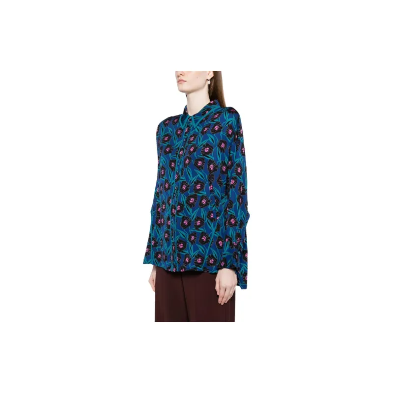 DVF Diane von Furstenberg Alona Satin Floral-print Blouse-2