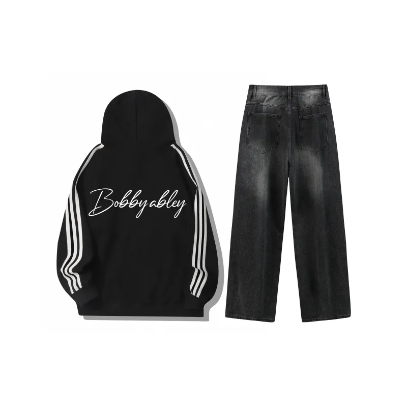 BOBBY ABLEY Sweatshirt Set Unisex Black-9