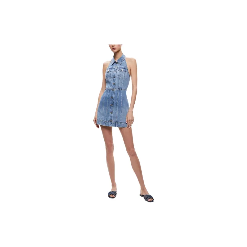 ALICE+OLIVIA Kendall Denim Dress-1