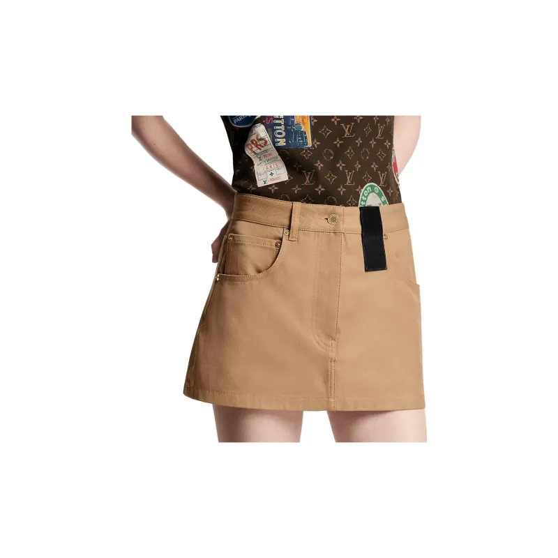 LOUIS VUITTON Casual Short Skirts Women's Brown-4