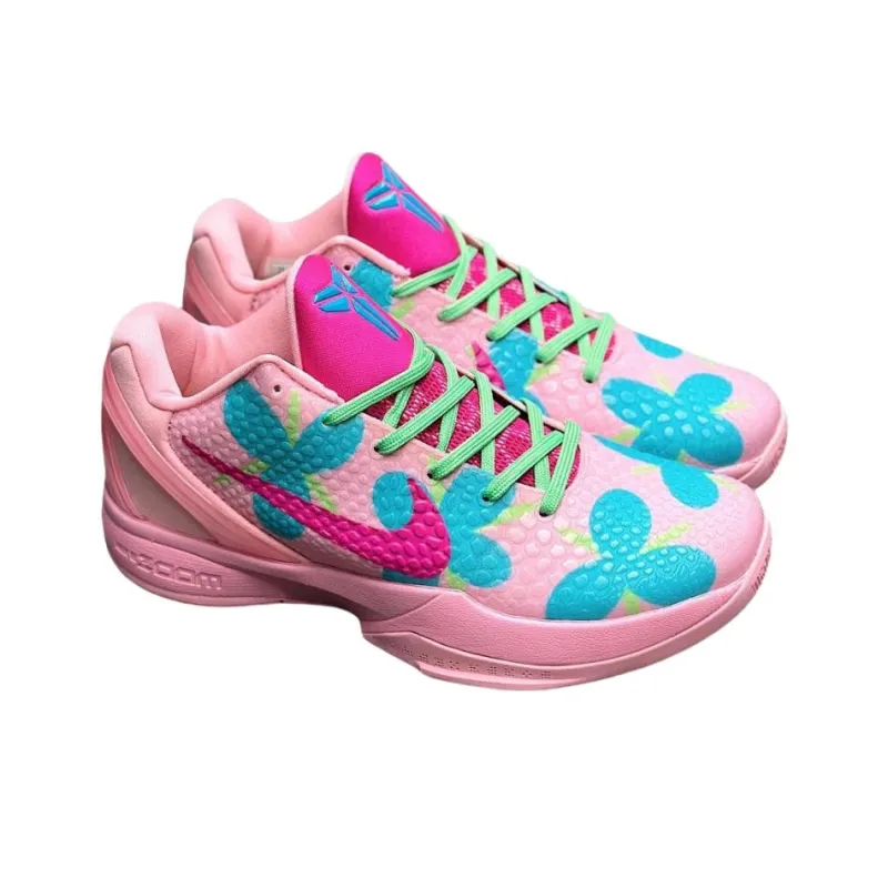 Nike Zoom Kobe 6 Protro PE Cushioned Slip Resistant Low Top Basketball Shoes Men's Pink-2