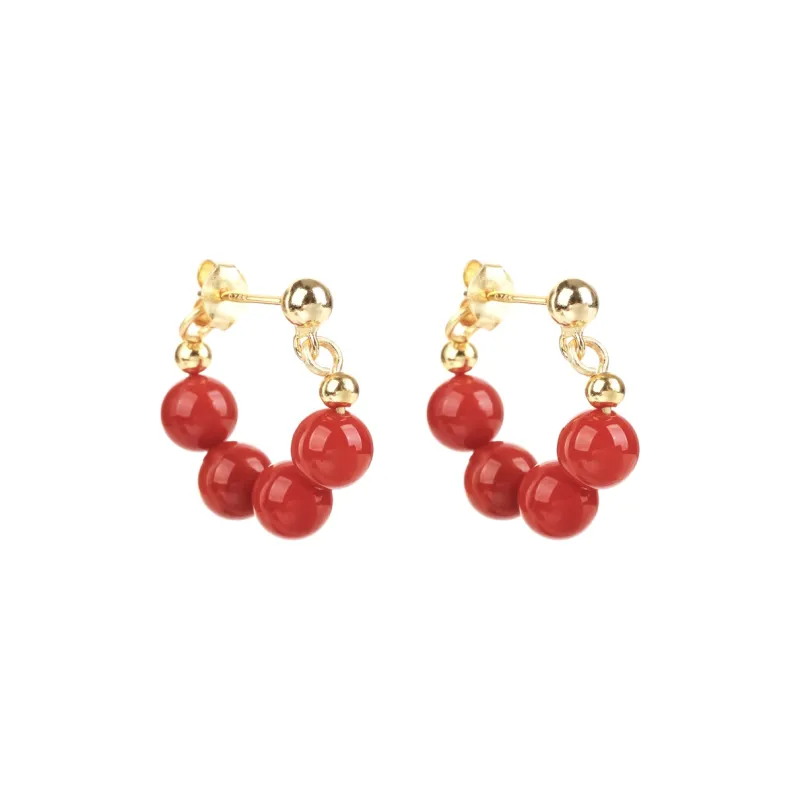 Xiaoyinjiang Agate Jade Ear Cuff Ear Ornament Traditional Chinese Style Accessory Women's-0