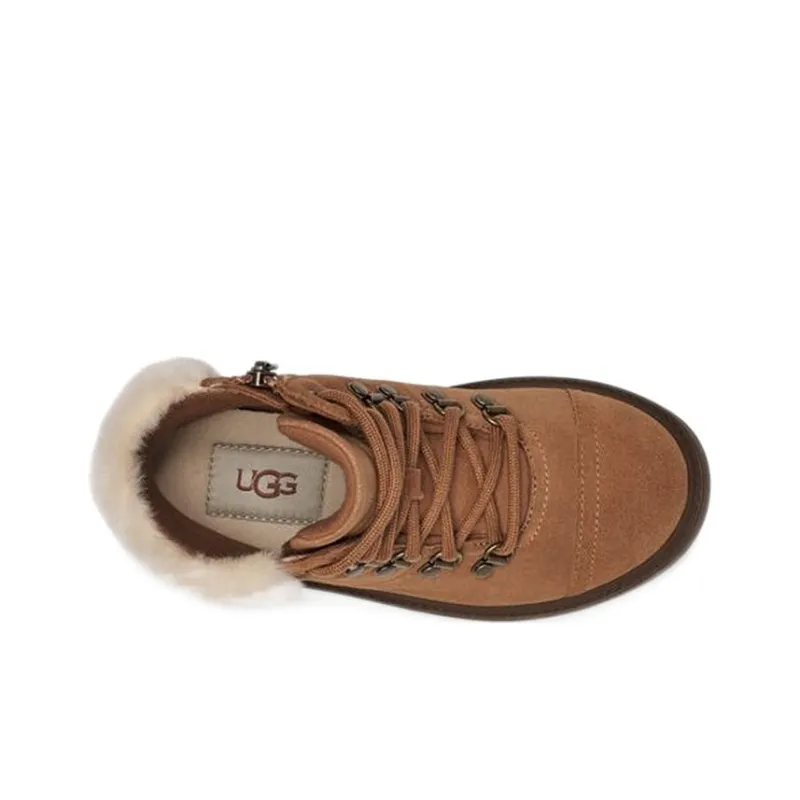 UGG Azell Hiker Weather Short Snow Boots Chestnut Teenagers-4