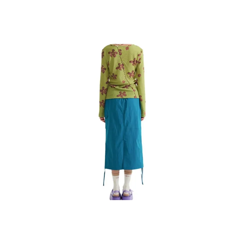 Kirsh FW23 Casual Long Skirt Women's Blue-3