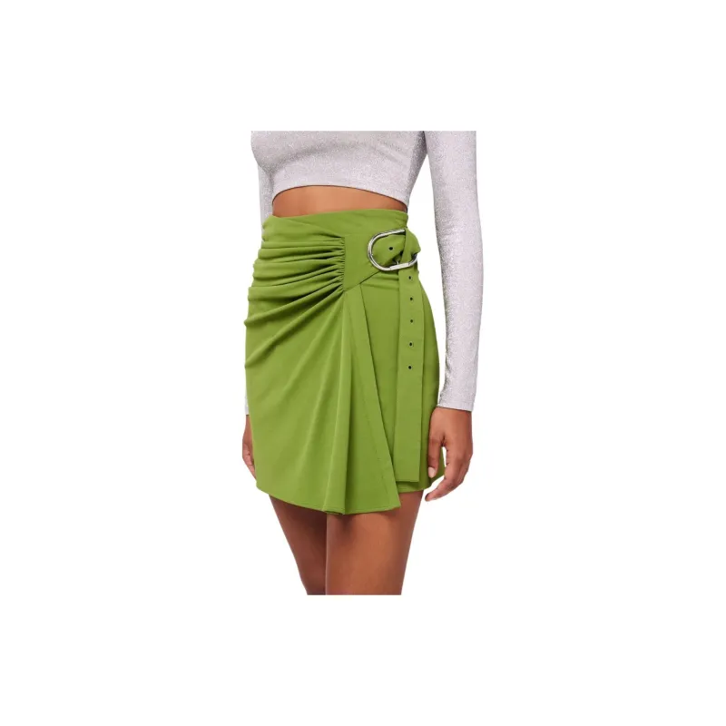 Paco Rabanne Ruched Detailed Belted Mini Skirt-4