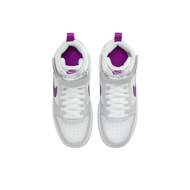 NAITO1112さま専用2 Nike Court Borough Mid 2 GS 'Pure Platinum Vivid Purple