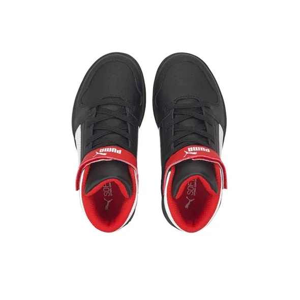 Puma Rebound LayUp Little Kid 'Black High Risk Red'-3