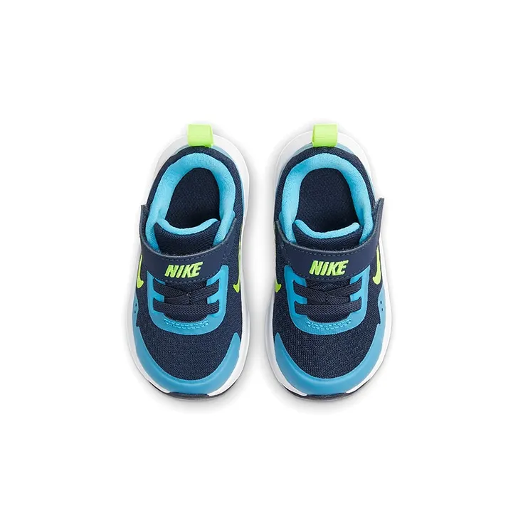Nike Wearallday Slip Resistant Cushioning Abrasion Resistant Low Top Toddler Shoes Blue Green Infant And Toddler-3
