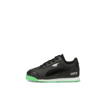 PUMA Mercedes Amg Petronas F1 Roma Anti-Slip Wear-Resistant Low-Top Toddler Shoes Black White Green Infant And Toddler