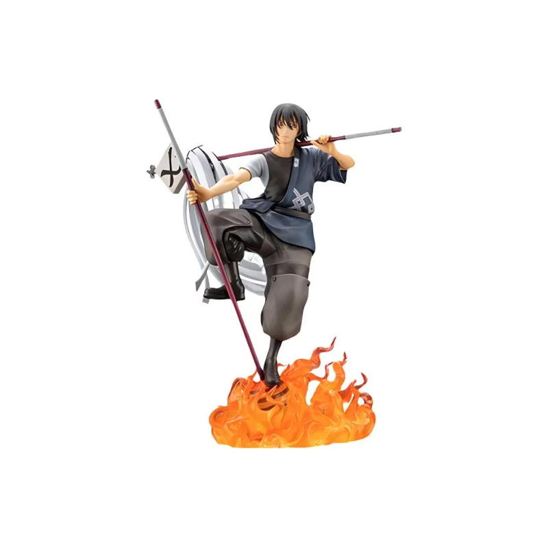 CRAFTSMANSHIP KOTOBUKIYA Artfx J Fire Force Shinmon Benimaru With Bonus Face Part Figure Gray-0