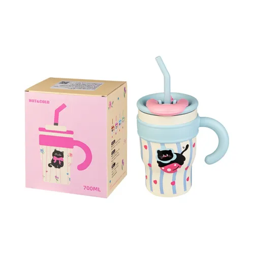MDZF SWEET HOME Cartoon Cat Keep Warm Ice King Cup