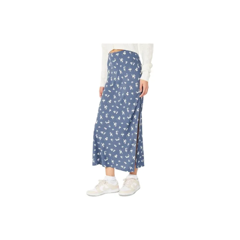 Hollister Casual Long Skirts Women's Blue-1