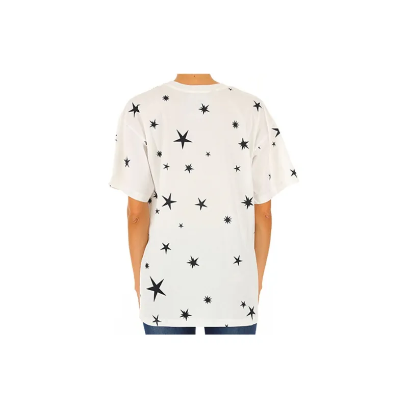 MOSCHINO Drop Shoulder Sleeve T Shirt Women's White-3
