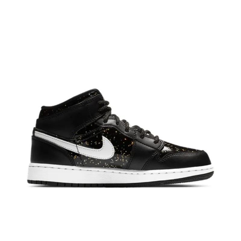 Jordan 1 Mid Black Speckle GS-1