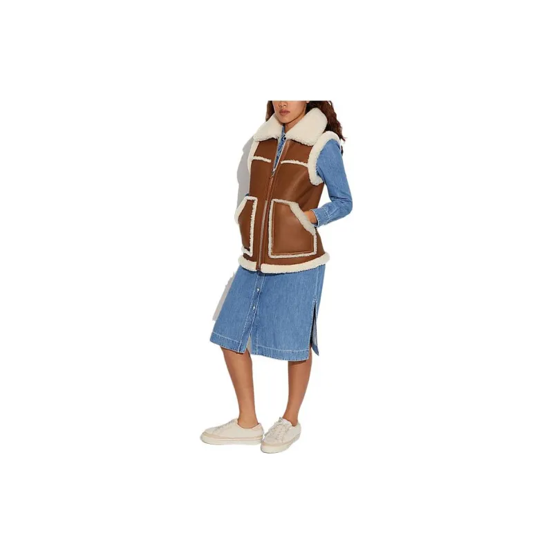 COACH Vests Women's Brown-1