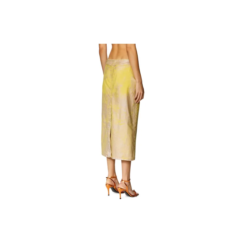 DIESEL Pra Midi Skirt 'Yellow'-3