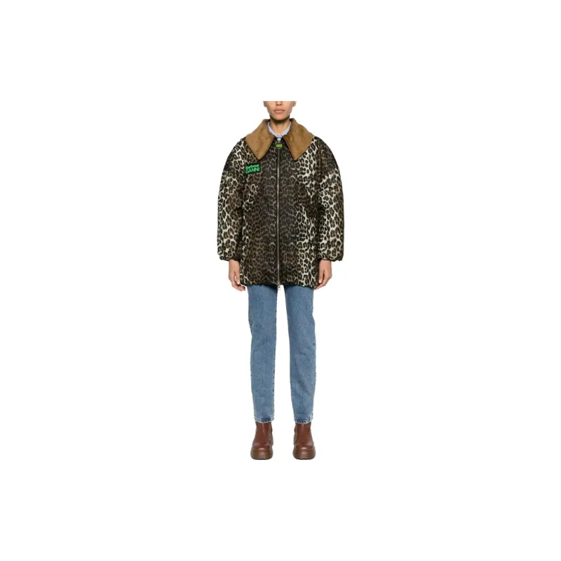 BARBOUR x GANNI FW23 Jackets Coats Women's Brown-1