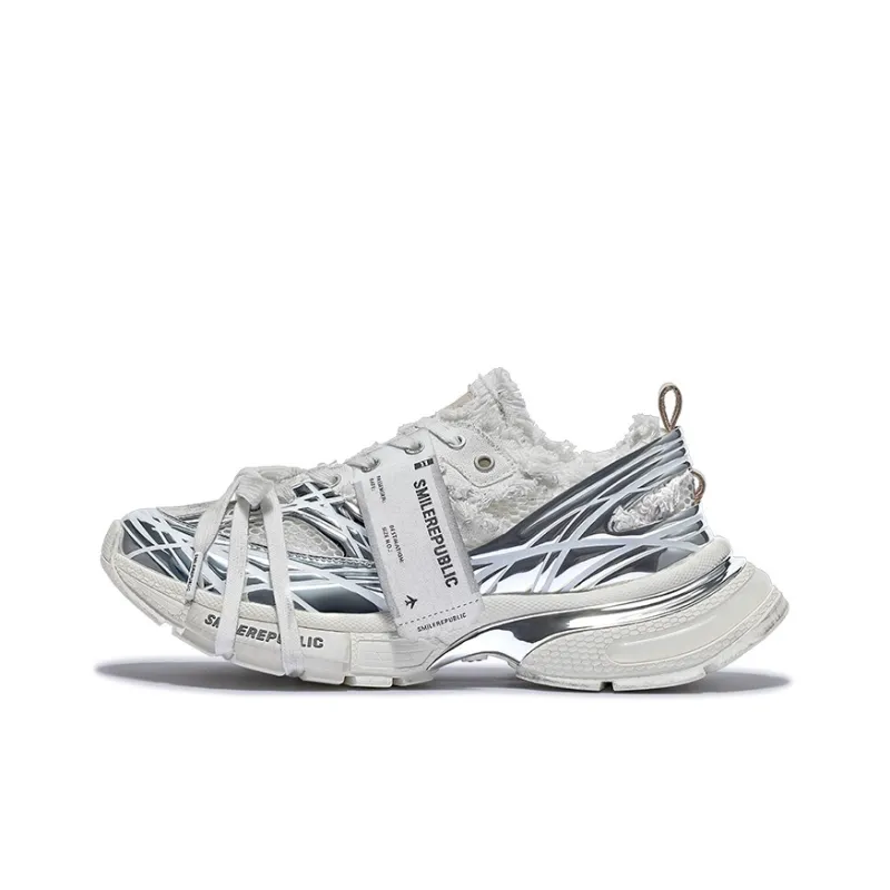 SMILEREPUBLIC Cushioning, Breathable, Coverage, Height Increasing Low Top Chunky Sneakers Unisex-0