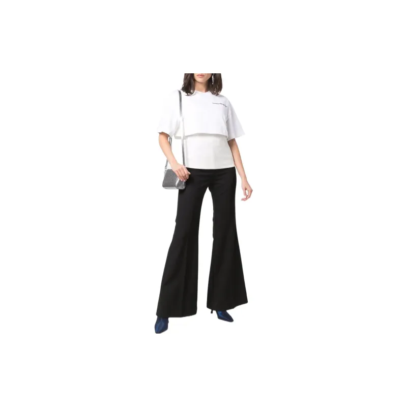 Alexander McQueen Logo embroidered Layered T shirt-1