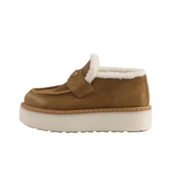 PRADA Loafers 5cm Women's Brown