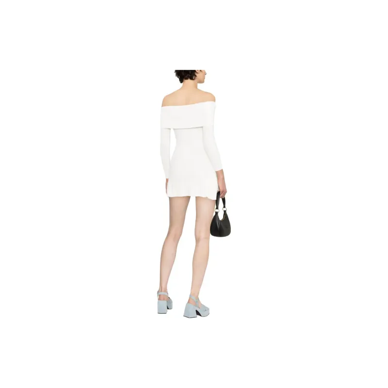 Self portrait Off shoulder Ribbed knit Minidress-3