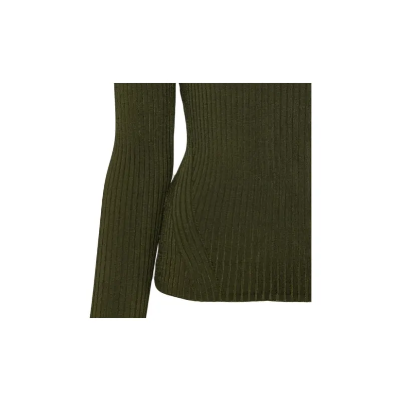 VERONICA BEARD Ribbed-knit Long-sleeve Top-2
