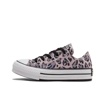 Converse All Star Series Anti-Slip Wear-Resistant Low-Top Kids Canvas Shoes Black Pink Purple Teenagers