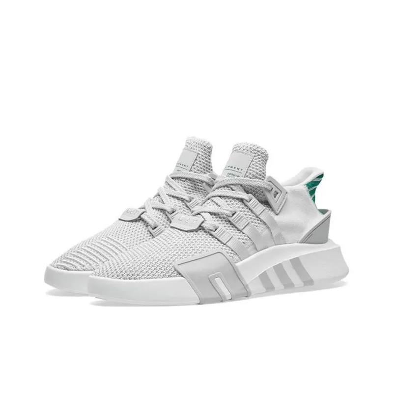 Adidas Originals Eqt Bask Adv J Cushioning Wear Resistant Balance Mid Top Kids Lifestyle Shoes Gray Green Teenagers-2