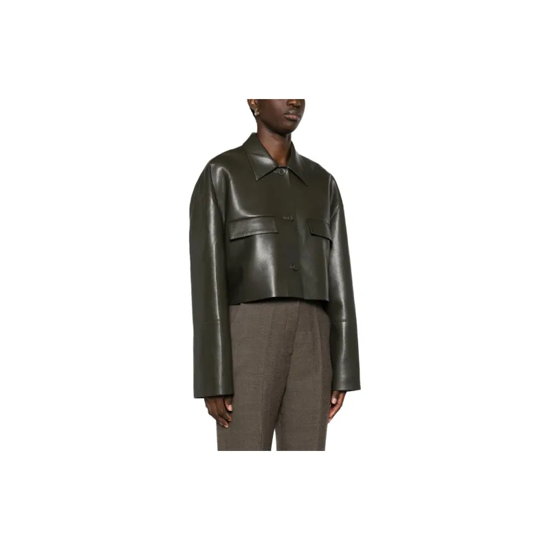 NANUSHKA Leather Jacket Women's Brown-3
