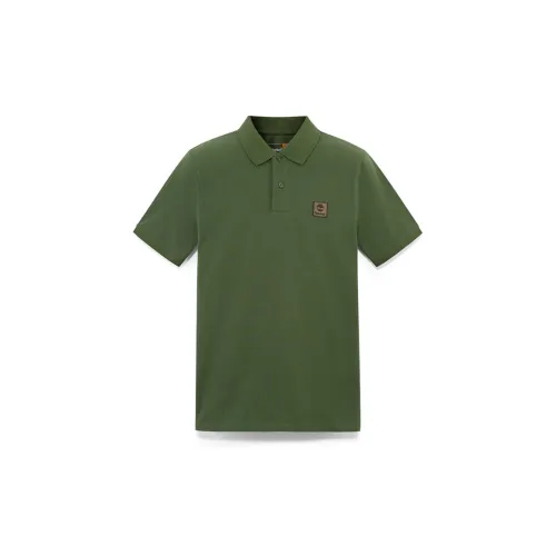 Timberland Polo Shirt Men's Black Forest Green