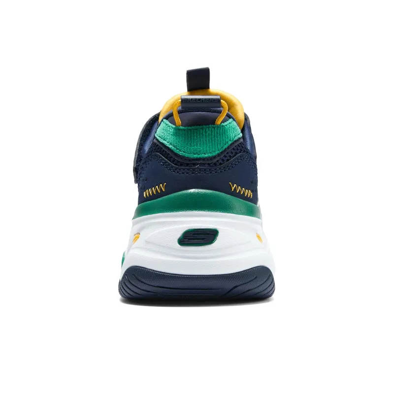 Skechers Cushioning, Wear Resistant Low Top Kids Lifestyle Shoes Dark Blue Green Kids'-4