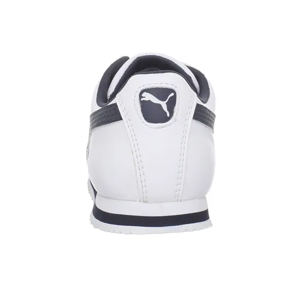 PUMA Roma Basic Jr GS Basic Cushioning Wear-Resistant Low-Top Kids' Running Shoes White Blue Teenagers-4