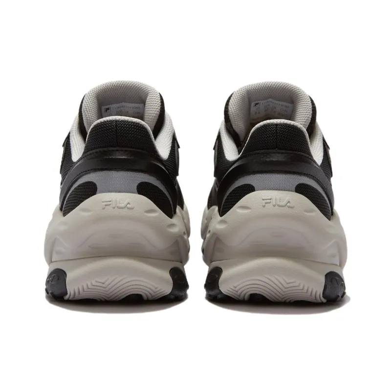 FILA FUSION Cheese Cheese Anti-Slip Wear-Resistant Low-Top Casual Shoes Men's Black-3