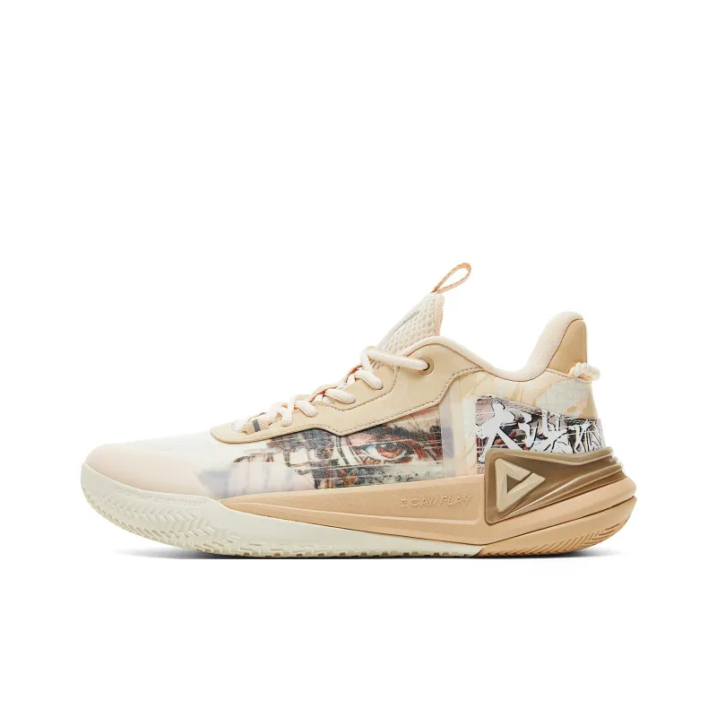 PEAK Guochuang Series Basketball Shoes Men Low Top Desert Pink-0