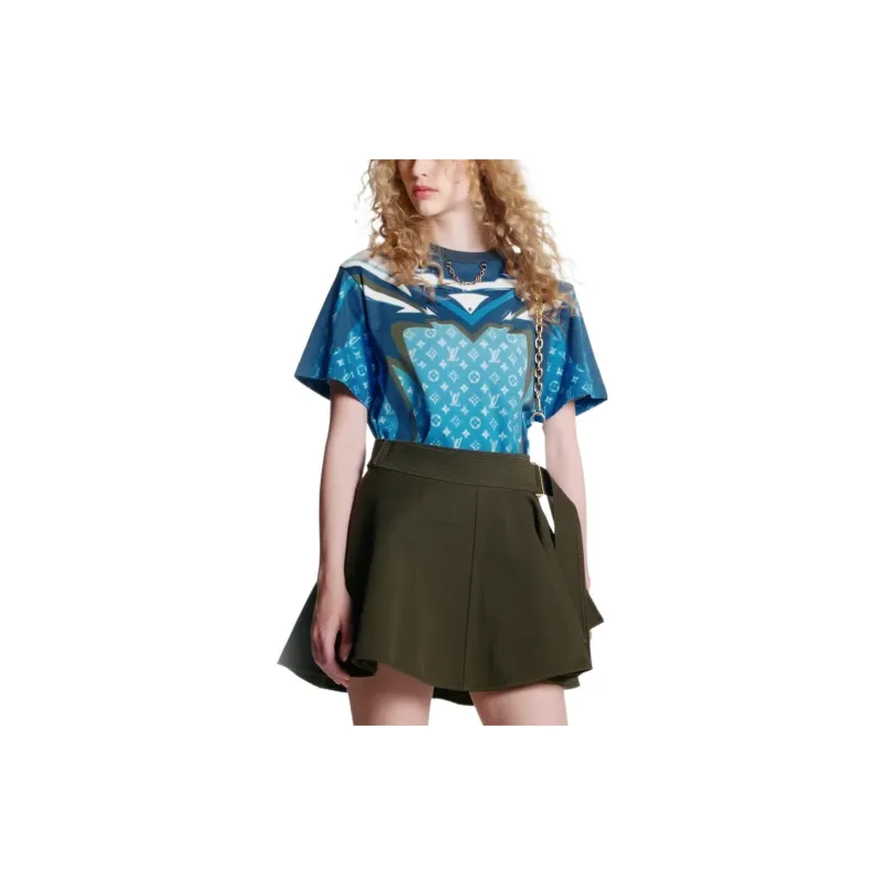 LOUIS VUITTON T Shirt Women's Blue-1