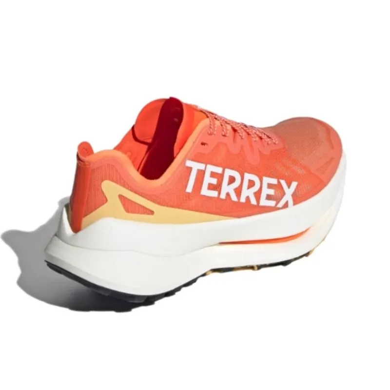 Adidas Terre Cushioned Slip-Resistant Low-Top Running Shoes Men's White Orange-3