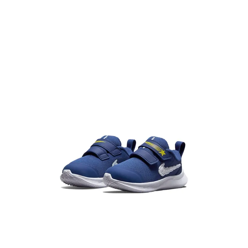 Nike Star Runner 3 Slip Resistant Cushioning Wear Resistant Breathable Low Top Running Shoes Blue Infant And Toddler-1