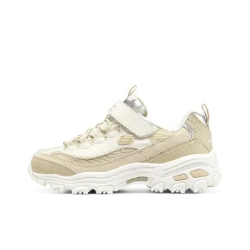 Skechers D'LITES Series Slip Resistant Cushioning Abrasion Resistant Lightweight White Teenagers