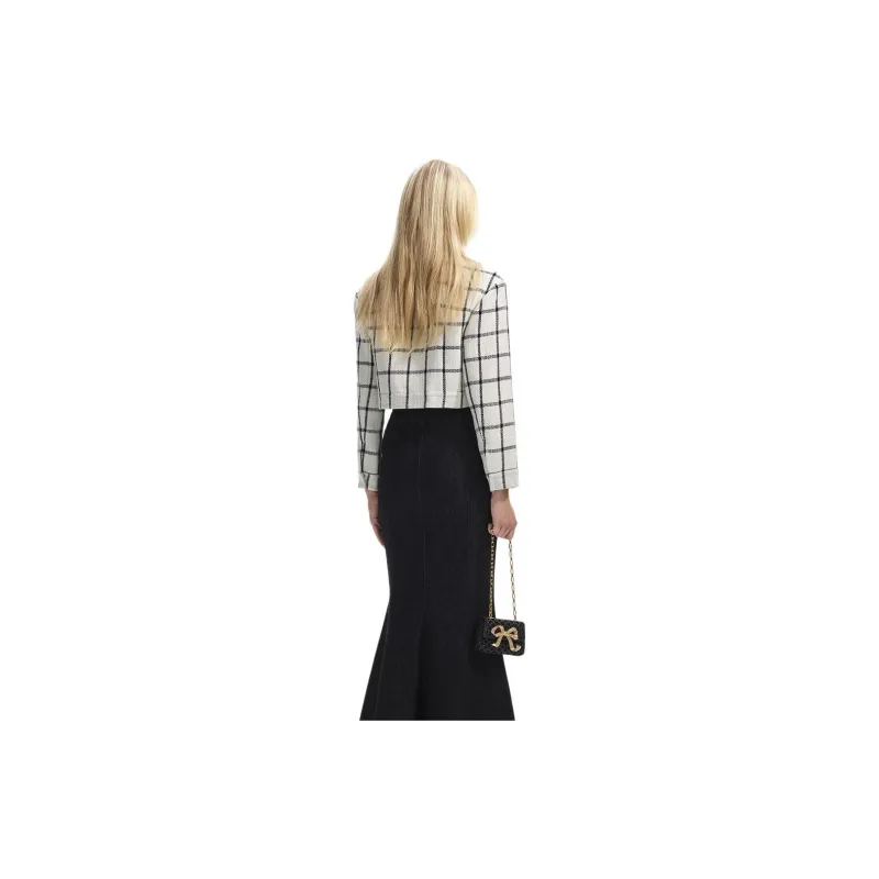 Self portrait Checked Jacket-1