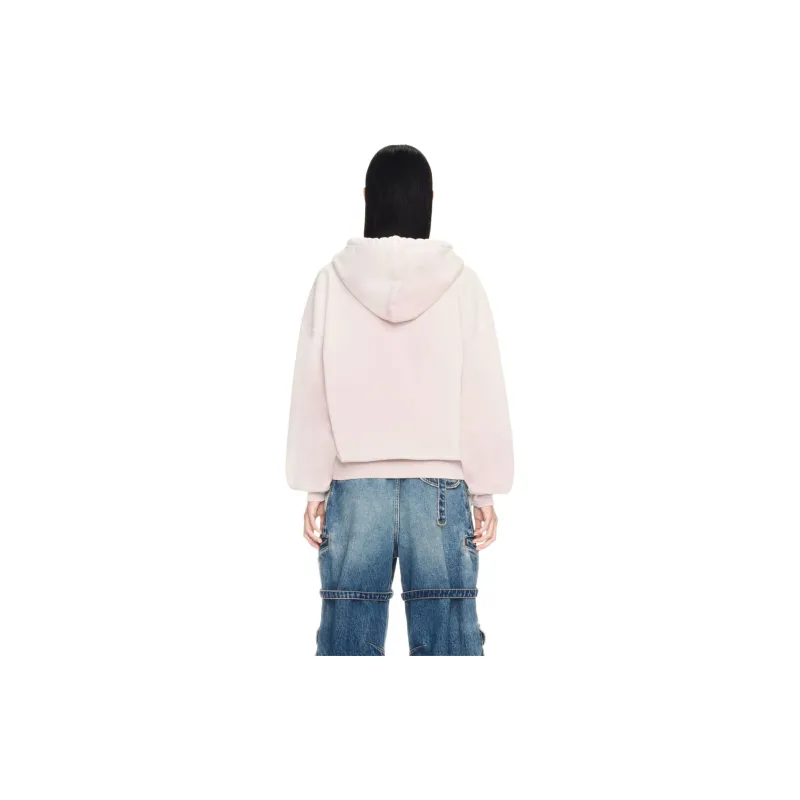 OFF WHITE Laundry Logo embroidered Cotton Hoodie-2