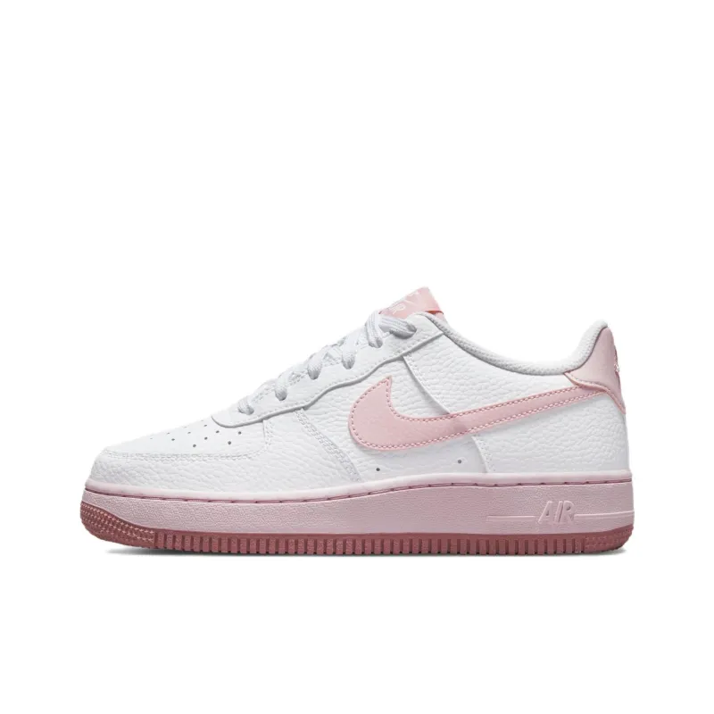 Nike Kids Air Force 1 "White/Pink Foam" Sneakers-0