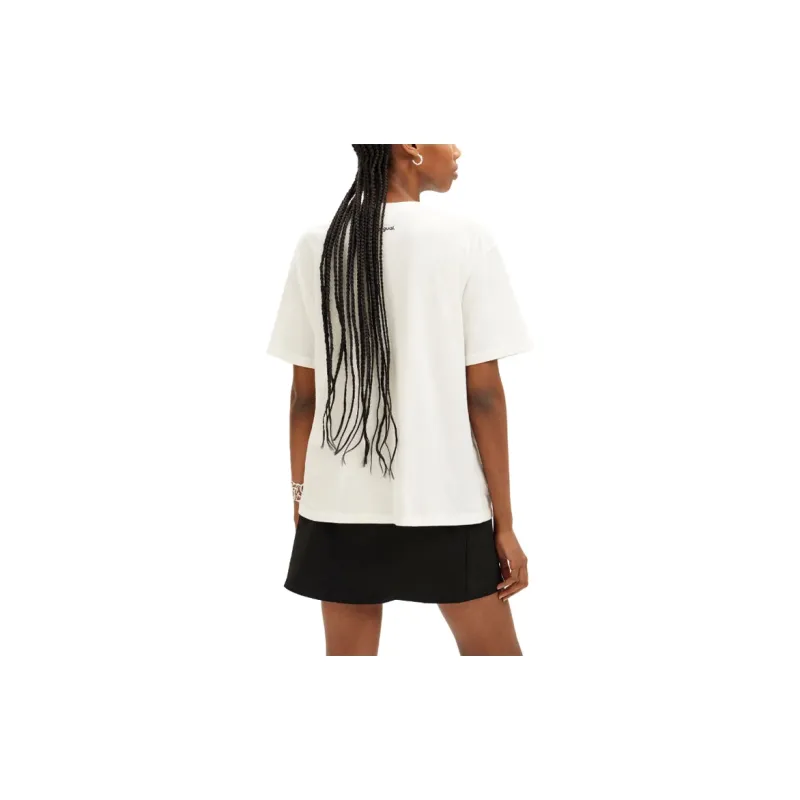 Desigual T Shirts Women's White-3