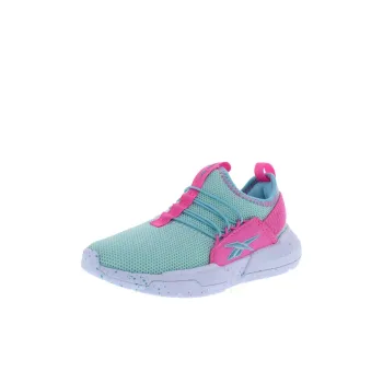 Reebok Cushioning, Wear Resistant Low Top Kids' Running Shoes Green Pink Color Kids'