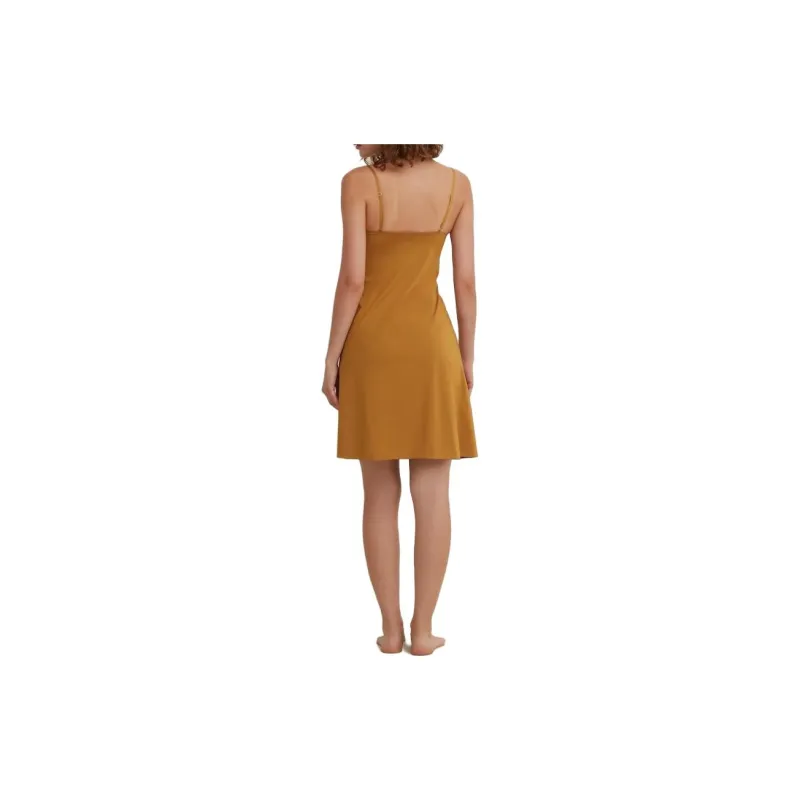 Mame Kurogouchi X UNIQLO Slip Dresses Women's Light Umber-2